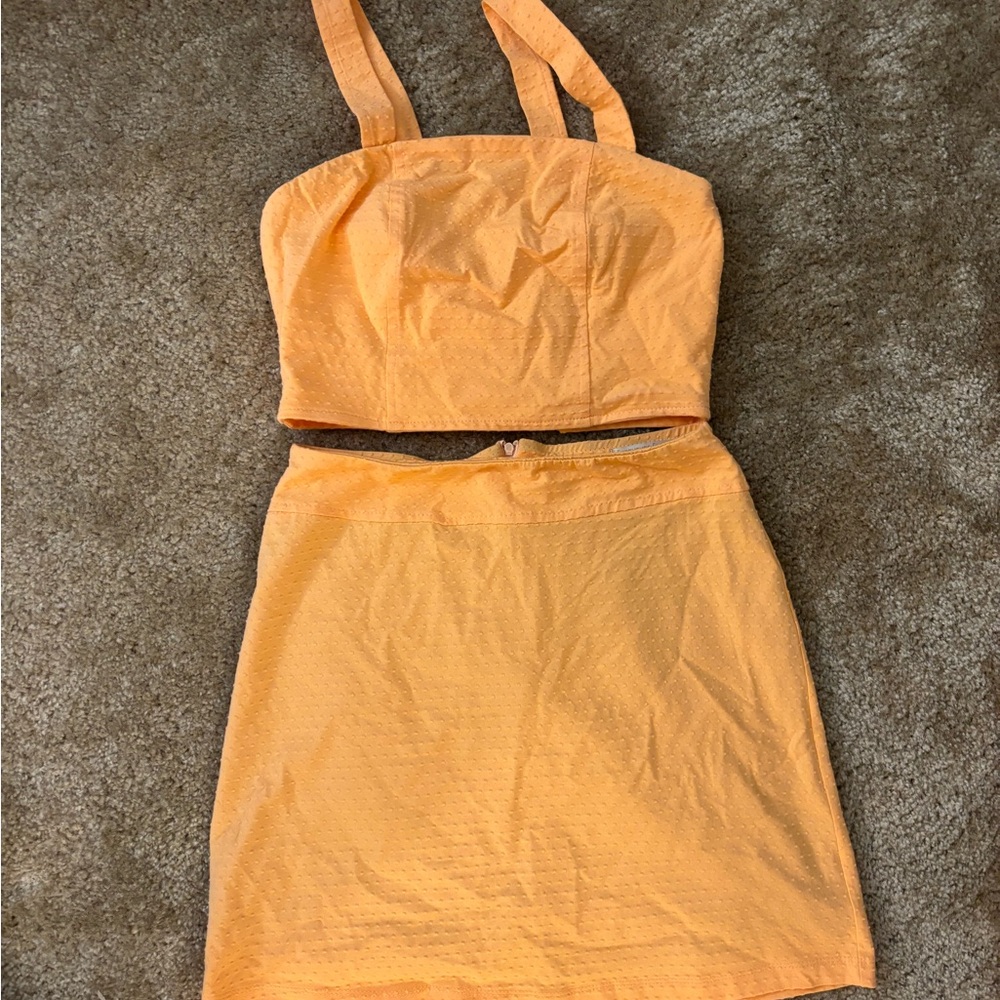 Orange Women's Skirt Set